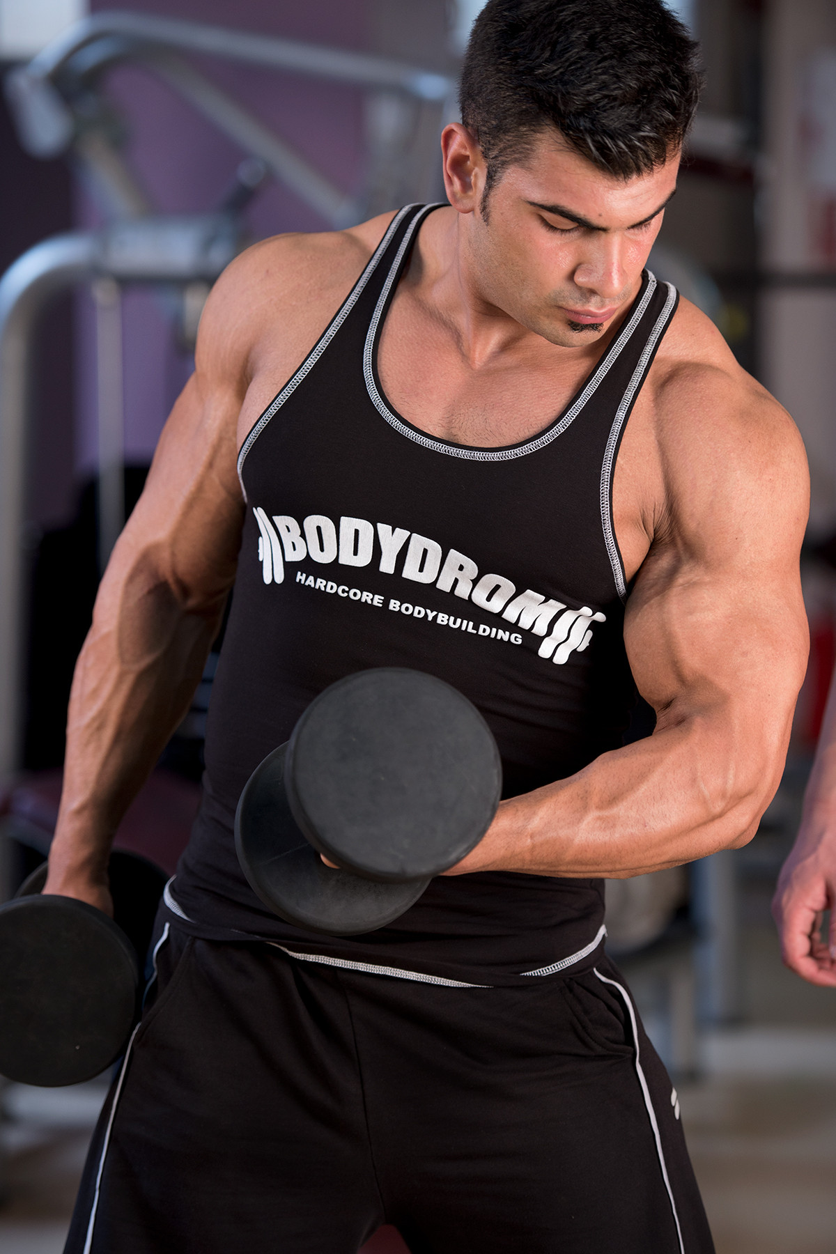 Bodydrom Fitness Bodybuilding Sporcu Atleti Siyah